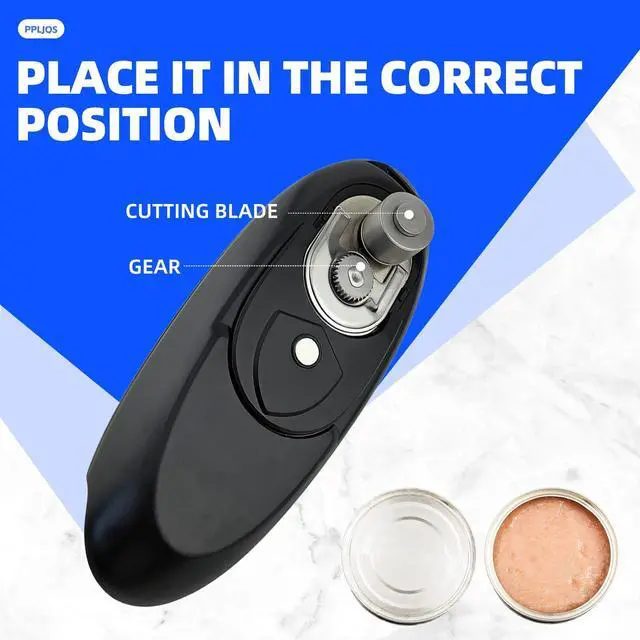 Alt view image 4 of 7 - Gray Cordless Electric Can Opener, Rechargeable Kitchen Gadget | SetandForget Cutting, InjuryProof Can Edges, USBC Charging, Compact Build, Great for Arthritic Hands, Fits Household Cans