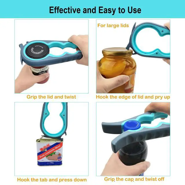 Alt view image 7 of 7 - Jar Opener & Bottle Opener for Seniors with Arthritis, Weak Hands | Adjustable Lid Opener Effortlessly Opens Jars, Bottles & Pop-Top Cans, Great for Senior Parents, Grandparents, or Loved Ones
