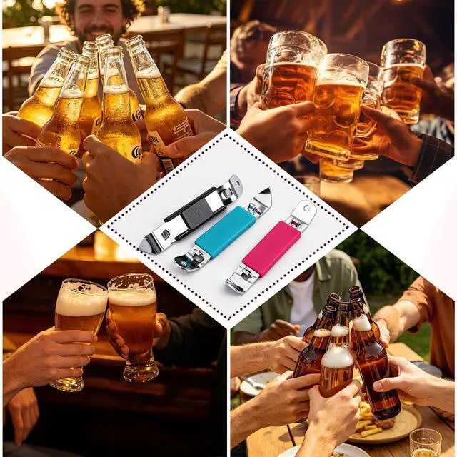 Alt view image 6 of 6 - 3 PCS Magnetic Bottle Openers, Stainless Steel Small Can Tapper, Can Openers Classic Beer Opener with Magnet for Camping and Traveling