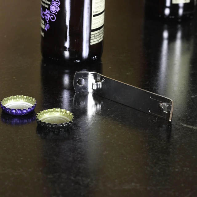 Alt view image 3 of 5 - Select Durable Plated Iron Bottle Opener, 4.5 inches in length 2 piece set, Gray