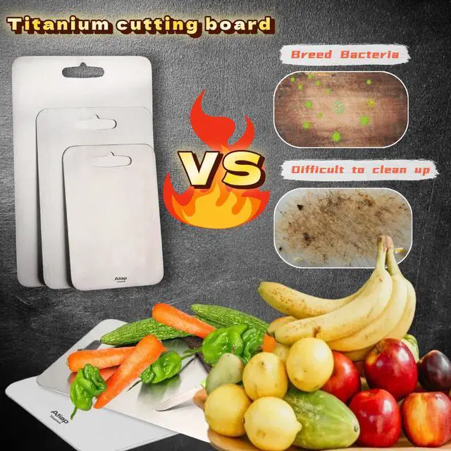 Alt view image 4 of 7 - Titanium Cutting Board, Metal Cutting Board for kitchen with SGS-Certified (11.4 * 7.87inch)