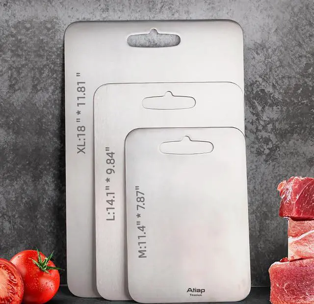 Alt view image 6 of 7 - Titanium Cutting Board, Metal Cutting Board for kitchen with SGS-Certified (11.4 * 7.87inch)