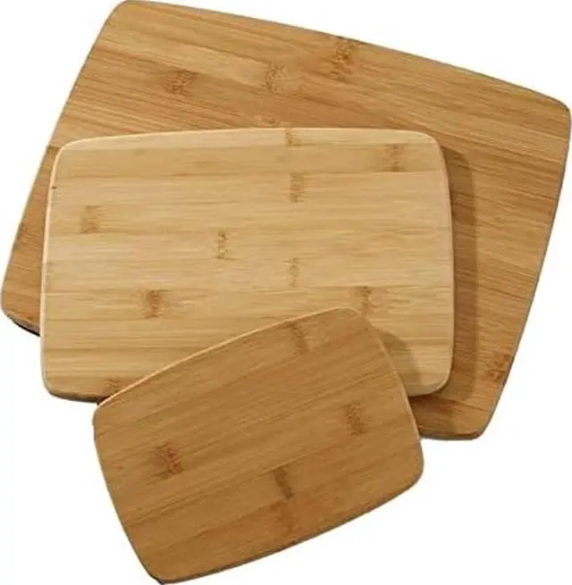 Main image of Bamboo Cutting Board Set of 3, Reversible Cutting Boards for Kitchen - Large 11x14, Medium 8x10, Small 8x5 Inch - Charcuterie Board, Cheese Board, Bread Board