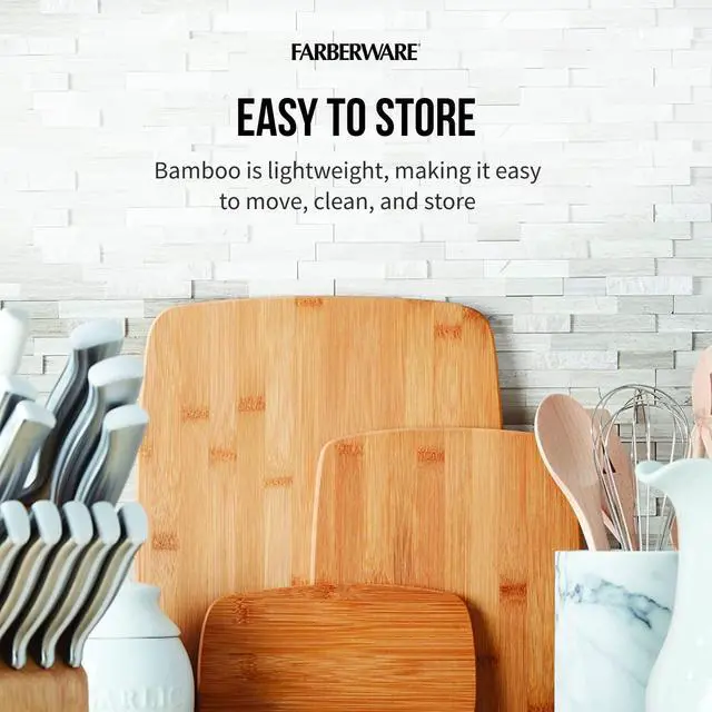 Alt view image 7 of 7 - Bamboo Cutting Board Set of 3, Reversible Cutting Boards for Kitchen - Large 11x14, Medium 8x10, Small 8x5 Inch - Charcuterie Board, Cheese Board, Bread Board