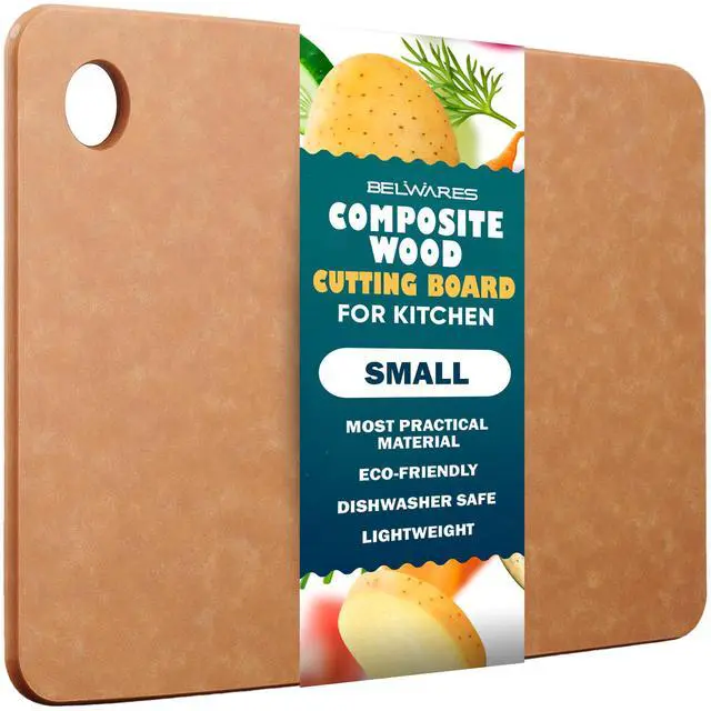 Main image of Wooden Cutting Board for Kitchen - Small Composite Wood Cutting Boards Dishwasher - Thin, BPA Free & Eco-Friendly Chopping Board (11.5 x 9 Inch, Natural)