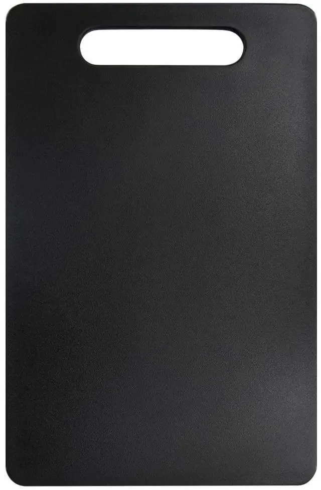 Main image of Plastic Utility Cutting Board with Handles, Food Safe PP Material, BPA Free, Dishwasher Safe, Thick Chopping Board, Large Size, Easy Grip Handle, for Kitchen (Black)