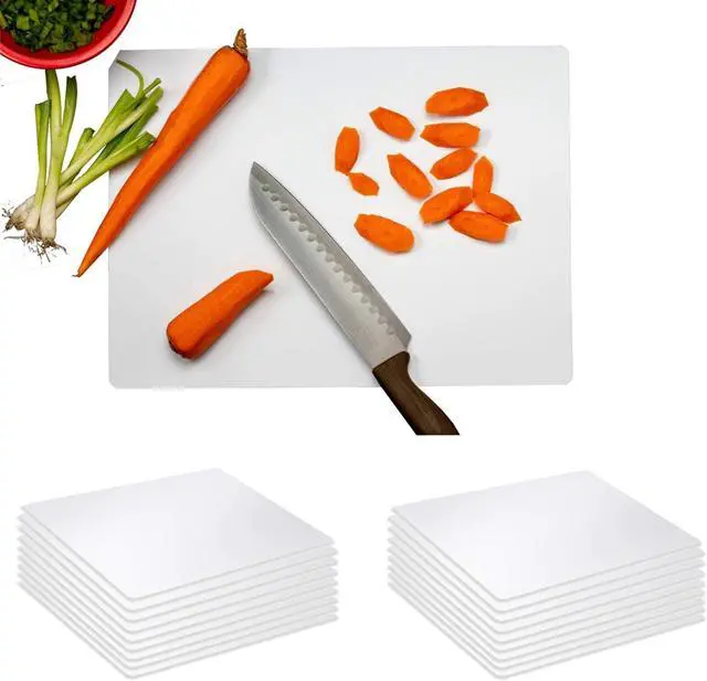Alt view image 2 of 5 - 15 Count Premium Quality Disposable Cutting Boards ~10 Inch X 13.5 Inch Disposable Sheets For Kitchen And Commercial Use ~ Patent Pending ~ Recyclable Disposable Cutting Board Sheets