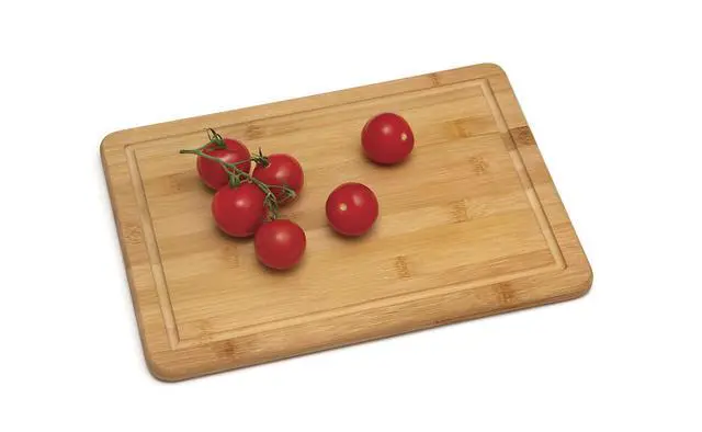 Alt view image 3 of 4 - Bamboo Wood Kitchen Cutting and Serving Board with Non-Slip Cork Backing, Medium, 13-3/4" x 9-3/4" x 5/8"