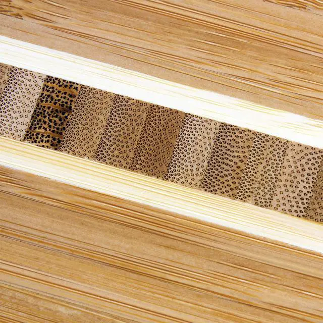 Alt view image 7 of 7 - Barbados Small Bamboo Cutting Board, 9 x 6.5 Inches | Small cutting board for fruit, vegetables, garnishes, and sandwiches. End-grain bamboo inlay adds standout style.