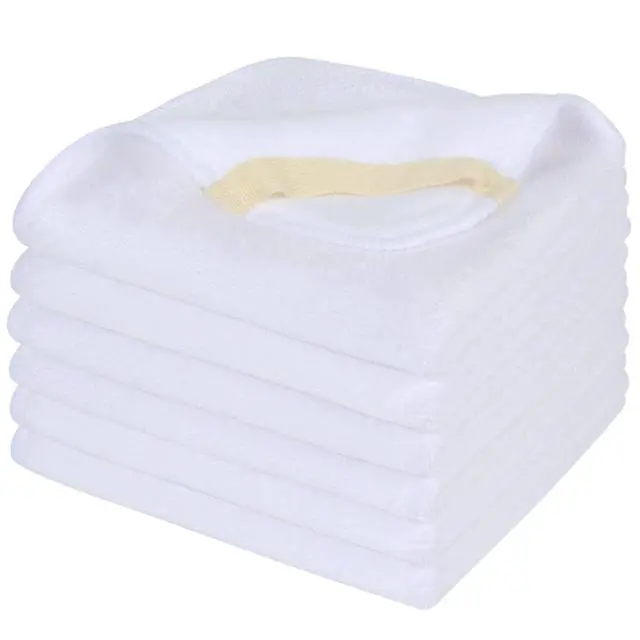Main image of Microfiber Facial Cloths Fast Drying Washcloth 12inch x 12inch White 6 pack | Absorbent Face Wash Cloth,Soft Makeup Remover Cloths,Face Towel,Reusable Facial Cleansing Cloth for All Skin Types