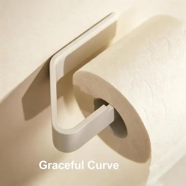 Alt view image 4 of 6 - Toilet Paper Holder (White) | Freestanding Design, Bathroom Storage,SUS 304 stainless steel, Matte paint finish, No-drill installation