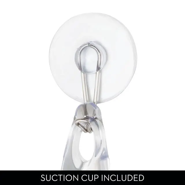 Alt view image 2 of 7 - Bathroom Plastic Shower Squeegee, Clear, Set of 2 | Wall Hook Included