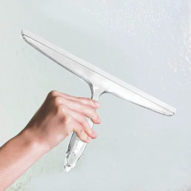 Alt view image 6 of 7 - Bathroom Plastic Shower Squeegee, Clear, Set of 2 | Wall Hook Included