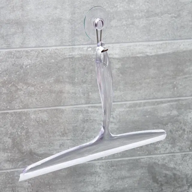 Alt view image 7 of 7 - Bathroom Plastic Shower Squeegee, Clear, Set of 2 | Wall Hook Included
