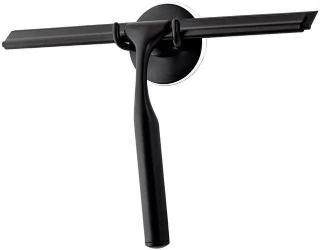 Main image of Shower Squeegee for Glass Doors, Squeegee for Shower Glass Door, Window and Car Glass, Mirrors - All-Purpose Stainless Steel Squeegee, 10 Inches and Black