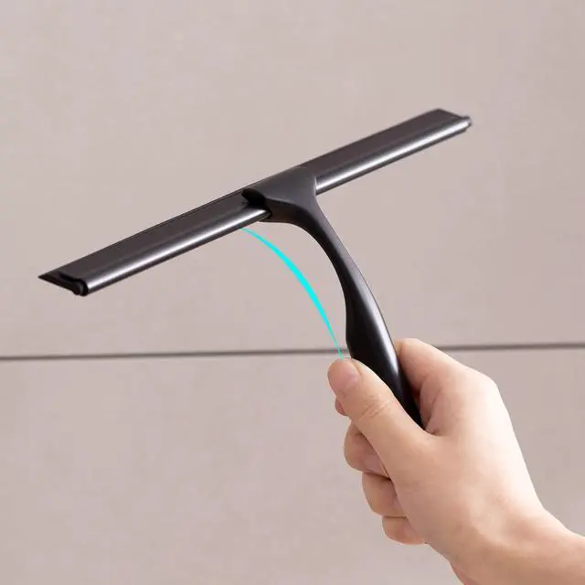 Alt view image 6 of 7 - Shower Squeegee for Glass Doors, Squeegee for Shower Glass Door, Window and Car Glass, Mirrors - All-Purpose Stainless Steel Squeegee, 10 Inches and Black