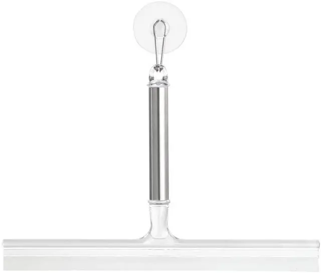 Main image of Forma Brushed Stainless Steel Squeegee, 12" x 8" | Suction Storage Hook