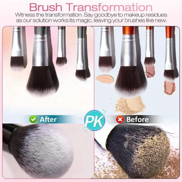 Alt view image 5 of 7 - Makeup Brush Cleaner, Make Up Brush Cleansers Solution, Makeup Cleaner for Makeup Brushes, Beauty Sponge, Powder Puff, Deep Clean Brush Shampoo, Gentle Formula Cruelty Free 5.3 FL.OZ