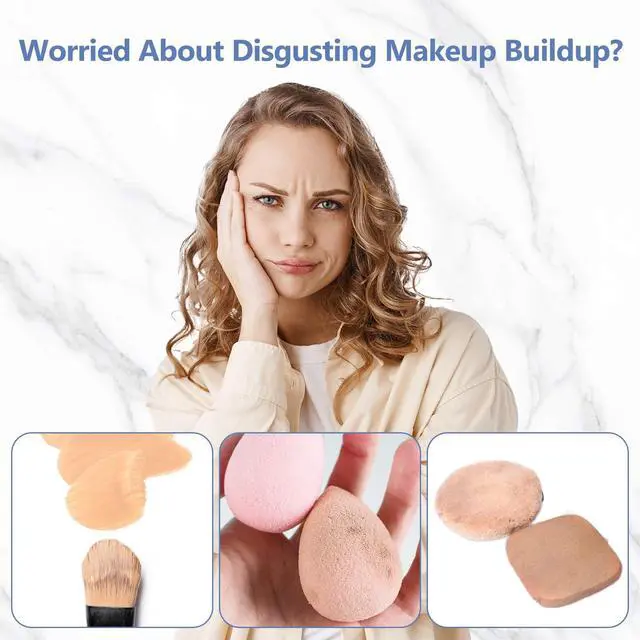Alt view image 3 of 7 - Makeup Brush & Sponge Cleaner Solution, Ultra Concentrated, 5.1 Fl Oz/150ml | Efficient dissolves make up residue on beauty tools, Deep clean liquid foundation/lipstick, Professional cleanser shampoo
