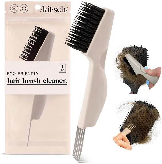 Main image of Hair Brush Cleaner Tool - Hair Stylist Essentials | Double-Sided 2-in-1 Hairbrush Cleaner Tool for Hair Brushes & Combs | Eco-Friendly Cleaning Tool with Pick & Bristles
