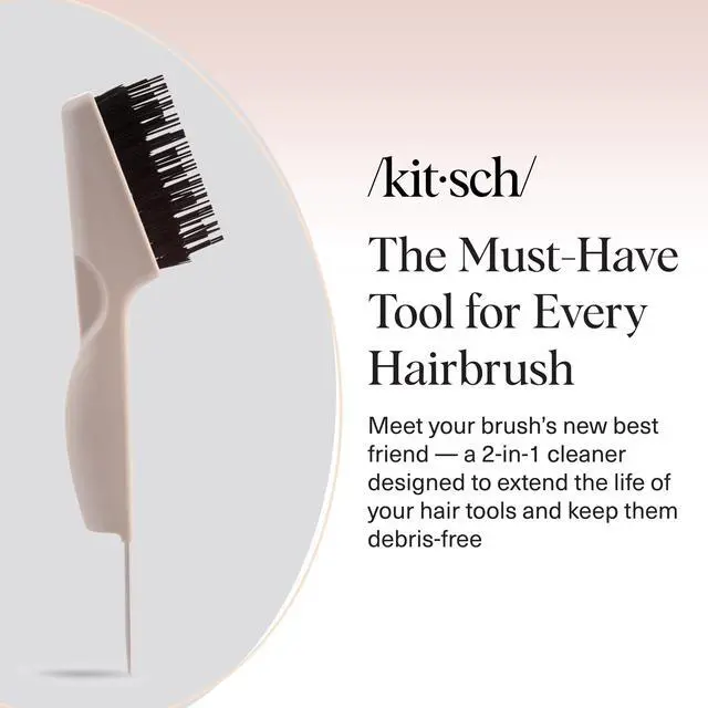 Alt view image 2 of 7 - Hair Brush Cleaner Tool - Hair Stylist Essentials | Double-Sided 2-in-1 Hairbrush Cleaner Tool for Hair Brushes & Combs | Eco-Friendly Cleaning Tool with Pick & Bristles