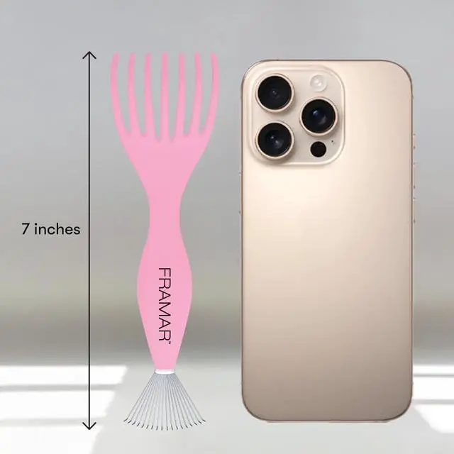 Alt view image 7 of 7 - Premium Hair Brush Cleaner Tool, Hairbrush Cleaner Tool Pink | Brush Cleaner Tool for All Types, Comb Cleaner, 2 in 1 Design Removes Hair & Build up Instantly