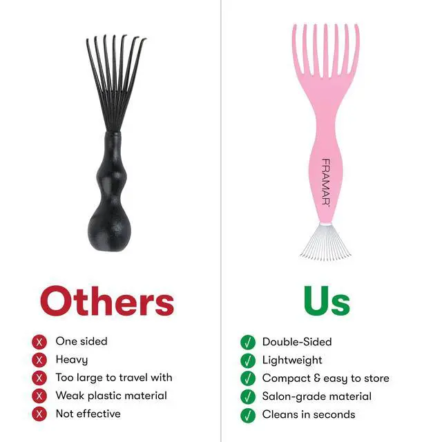 Alt view image 4 of 7 - Premium Hair Brush Cleaner Tool, Hairbrush Cleaner Tool Pink | Brush Cleaner Tool for All Types, Comb Cleaner, 2 in 1 Design Removes Hair & Build up Instantly