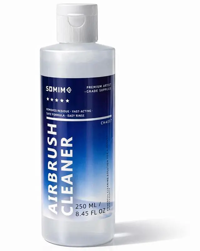 Main image of 8.45 fl oz(250ml) Airbrush Cleaner, Fast Acting Cleaning Solution | Air Brush Cleaner for Water-based Paints, Clogged Airbrushes, Paint Brushes and Artist Tools