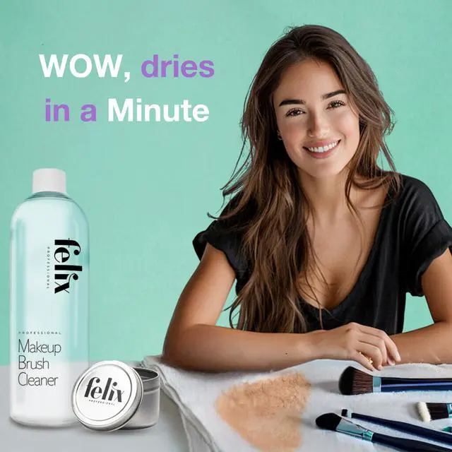 Alt view image 2 of 6 - Liquid Makeup Brush Cleaner Solution + Tin starter kit | Rinsless, Quick Drying, Hydrating, Fragrance Free | for Natural and Synthetic Make-up Brushes (8 Fl oz)