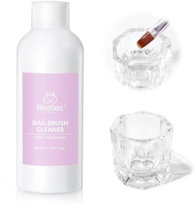 Main image of Nail Art Brushes Cleaner and Conditioner, 85ml (2.87 Fl.oz) | Nail Brush Restorer for Quick Clean Break in Nail Brush of Gel Polish Nails Extension Gel Acrylic Powder, DIY and Salon Tools