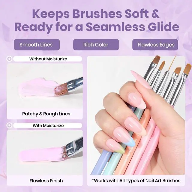 Alt view image 4 of 7 - Nail Art Brushes Cleaner and Conditioner, 85ml (2.87 Fl.oz) | Nail Brush Restorer for Quick Clean Break in Nail Brush of Gel Polish Nails Extension Gel Acrylic Powder, DIY and Salon Tools