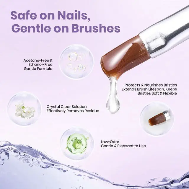 Alt view image 5 of 7 - Nail Art Brushes Cleaner and Conditioner, 85ml (2.87 Fl.oz) | Nail Brush Restorer for Quick Clean Break in Nail Brush of Gel Polish Nails Extension Gel Acrylic Powder, DIY and Salon Tools
