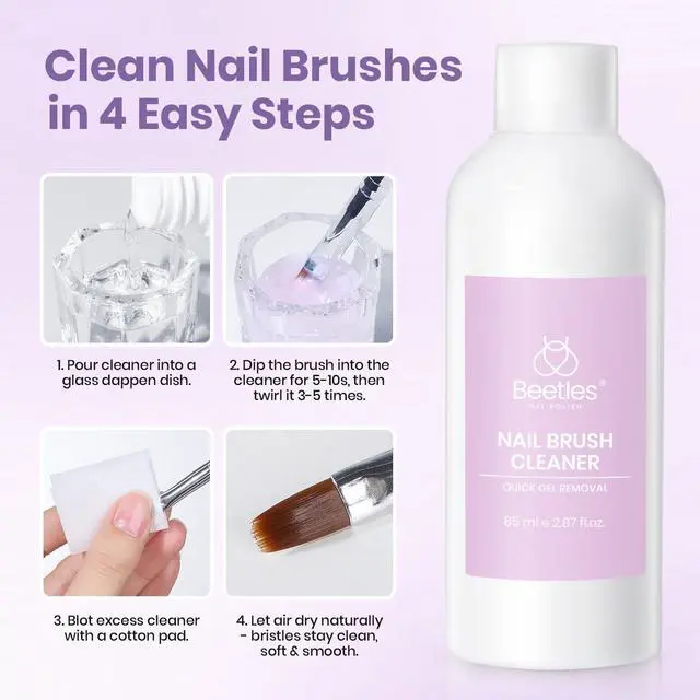 Alt view image 6 of 7 - Nail Art Brushes Cleaner and Conditioner, 85ml (2.87 Fl.oz) | Nail Brush Restorer for Quick Clean Break in Nail Brush of Gel Polish Nails Extension Gel Acrylic Powder, DIY and Salon Tools