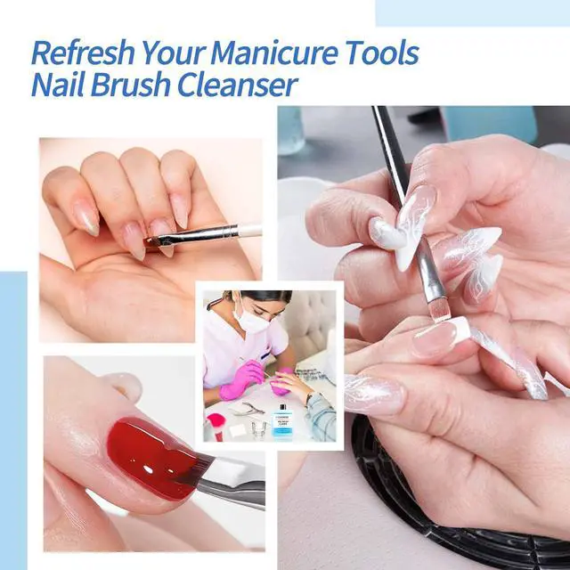 Alt view image 6 of 7 - Nail Brush Cleaner - Special for Gel/Nail Art Brushes & Makeup Brush Care, Must-Have for Renewal, 40ml/1.35fl.oz