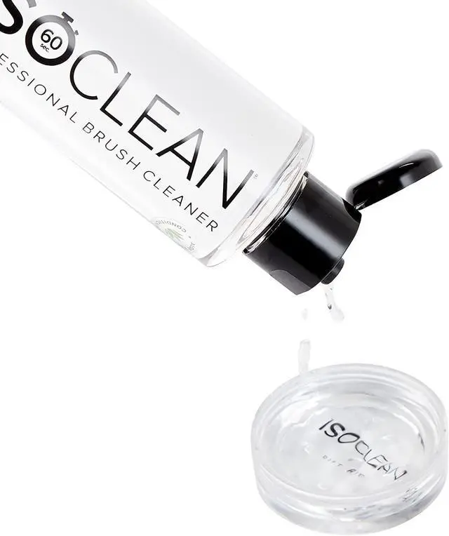 Alt view image 3 of 6 - Makeup Brush Cleaner Gentle Daily Use Solution, Reduces Product Buildup, Improves Application, Easy Clean Brush Cleaning Solution & Sponge Cleaner - Easy Pour with Dip Tray, 6 fl oz