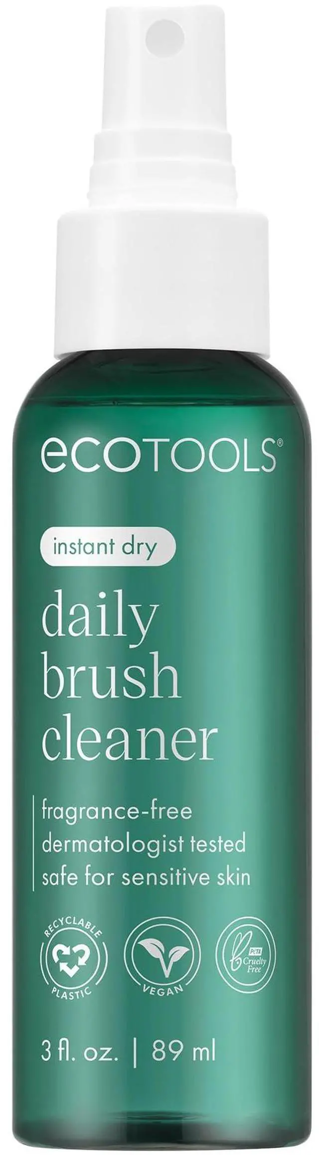 Main image of Daily Brush Cleaner, Makeup Brush Cleanser Spray, 3 fl oz | Quick drying travel size brush spray, fragrance free and dermatologist tested, TSA approved, cruelty-free, vegan