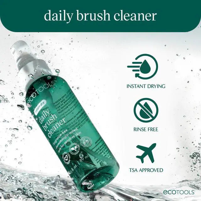 Alt view image 3 of 7 - Daily Brush Cleaner, Makeup Brush Cleanser Spray, 3 fl oz | Quick drying travel size brush spray, fragrance free and dermatologist tested, TSA approved, cruelty-free, vegan