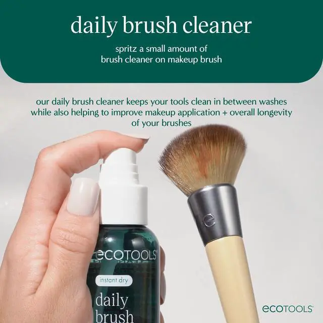 Alt view image 5 of 7 - Daily Brush Cleaner, Makeup Brush Cleanser Spray, 3 fl oz | Quick drying travel size brush spray, fragrance free and dermatologist tested, TSA approved, cruelty-free, vegan