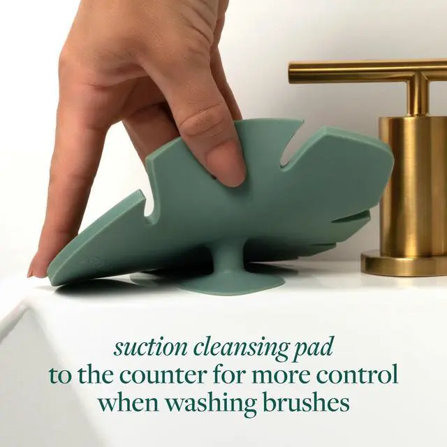Alt view image 7 of 7 - Brush Cleaner Mat + Deep Clean Shampoo Bundle, 2 Piece Set | Clean tools fast, makeup brush cleaning mat for brushes and sponges, silicone brush cleaner, plant-based shampoo