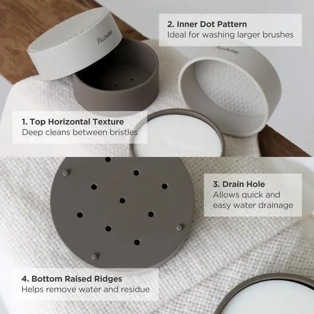 Alt view image 7 of 7 - Brush Cleaner Soap with Case & Cleaning Mat, Solid Makeup Brush Cleaner and Cleanser for Makeup Brushes, Gentle Deep Cleaning Brush Soap for Sponges, Puffs & Makeup Applicators, Made in Korea