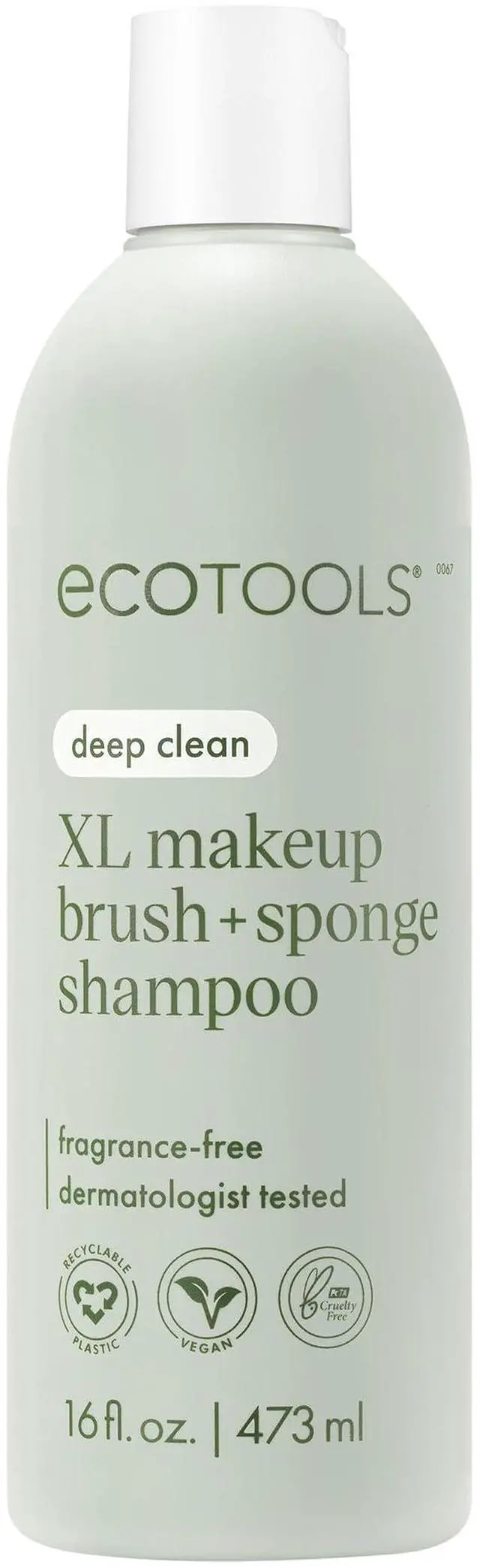 Main image of XL Makeup Brush Cleanser, Sponge Shampoo, Fragrance-Free, 16 Fl Oz | Cleaner brushes and sponges, makeup brush soap for daily washing, beauty blender cleaner, plant based, sulfate free