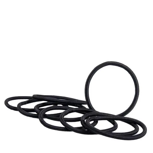 Alt view image 2 of 5 - No Damage Elastic Hair Ties, Ponytail Holders for All Hair Types, Snag-Free, Strong Hold, Black 4 MM, 32 Count