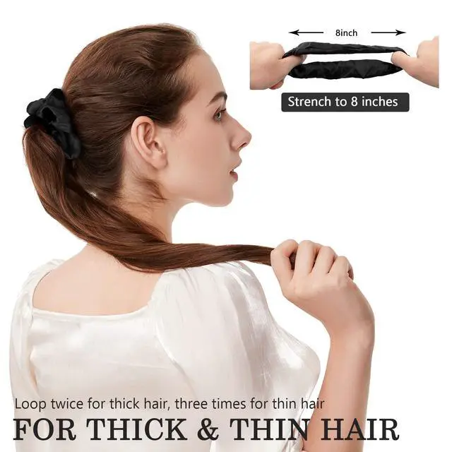 Alt view image 5 of 7 - Satin Scrunchies for Women & Girls - 60 Pack Silk Scrunchies for Curly Hair