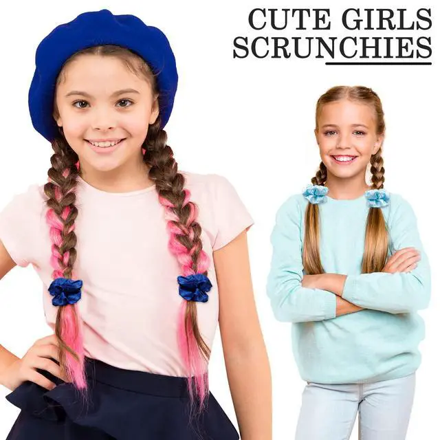 Alt view image 7 of 7 - Satin Scrunchies for Women & Girls - 60 Pack Silk Scrunchies for Curly Hair