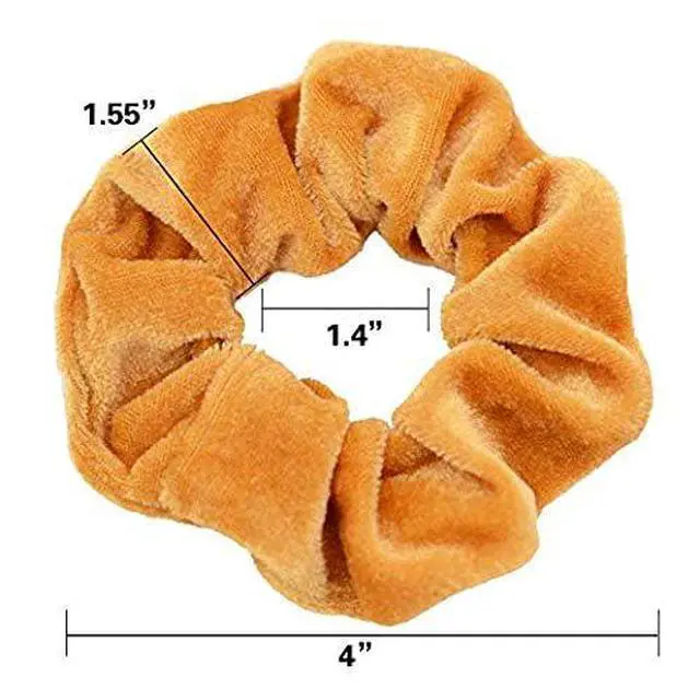 Alt view image 4 of 6 - 45 Pcs Velvet Hair Scrunchies Elastics Hair Bands for Women Girls | Soft Velvet Scrunchy Hair Ties For Ponytails Hair Ties Ropes Scrunchie Hair Accessories - Great Gift for Holiday Seasons