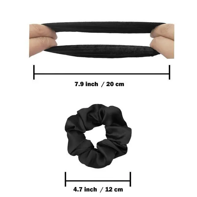 Alt view image 6 of 7 - Satin Scrunchies for Women, Soft Than Silk for Hair, Fashion Ties and Bands for Thin | Thick Hair Styling, 16 Pack (Neutral Color)