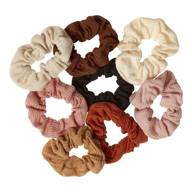 Alt view image 2 of 7 - Ouchless Womens Hair Scrunchie - 8 Count, Neutral - Suitable for All Hair Types - Pain-Free Hair Accessories for Women Perfect for Long Lasting Braids, Ponytails and More