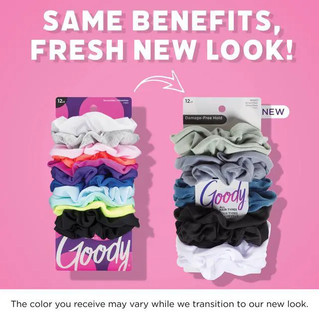 Alt view image 2 of 5 - Ouchless Scrunchies for Women - 12 Ct, Assorted Cool Tones, Damage-Free & Secure Hold Hair Ties, Gentle Hair Accessories for Women & Men, All Day Comfort, All Hair Types