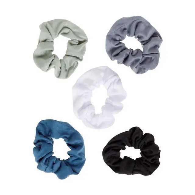 Alt view image 4 of 5 - Ouchless Scrunchies for Women - 12 Ct, Assorted Cool Tones, Damage-Free & Secure Hold Hair Ties, Gentle Hair Accessories for Women & Men, All Day Comfort, All Hair Types