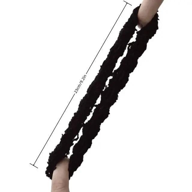 Alt view image 2 of 5 - 8pcs Plush Scrunchie Hair ties Large Scrunchie fluffy tied Hair Rope Cute Elastic Hair Bands Scrubchy Hair Accessories for Women and Girls (Black)